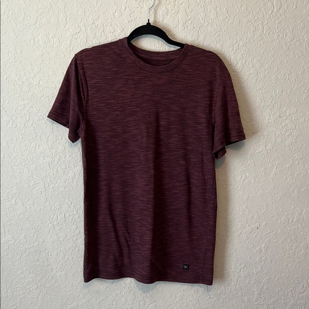 Dark Red Short Sleeve Crew Neck Tee